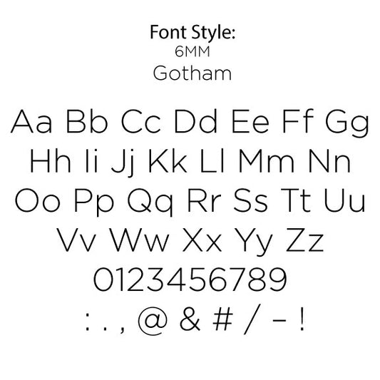 Brass Stamping Letter Set for Hot Stamping Machines, 266 Pieces, Gotham Font, 6mm, Includes Alphabet, Numbers and Symbols