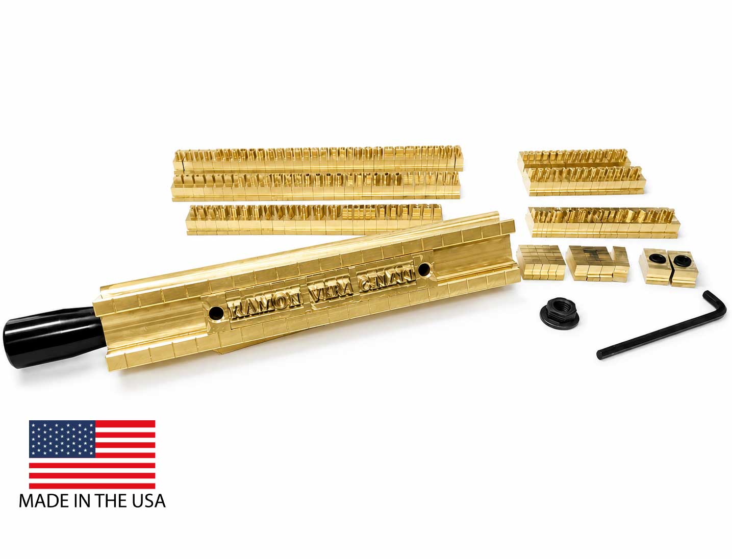 130- Piece 3mm Brass Pencil Stamping Letter Set- Times New Roman Alphabet, Number & Symbols- Brass Type for Custom Wooden Pencil Marking