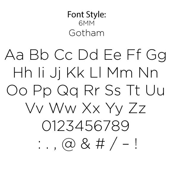 Brass Stamping Letter Set for Hot Stamping Machines, 266 Pieces, Gotham Font, 6mm, Includes Alphabet, Numbers and Symbols