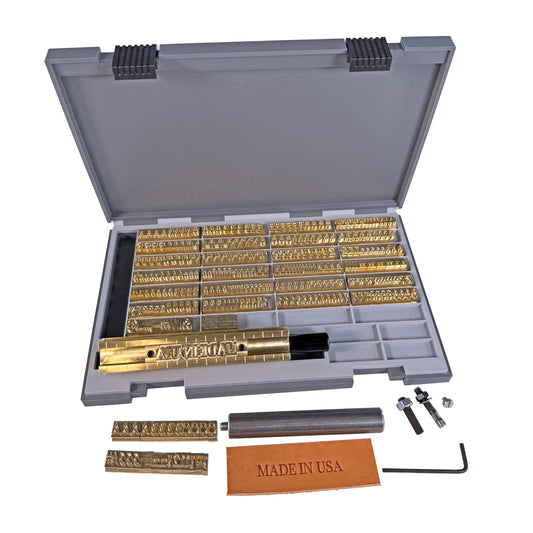 Brass Stamping Letter Set for Hot Stamping Machines, 266 Pieces, Times New Roman Font, 6mm, Includes Alphabet, Numbers and Symbols
