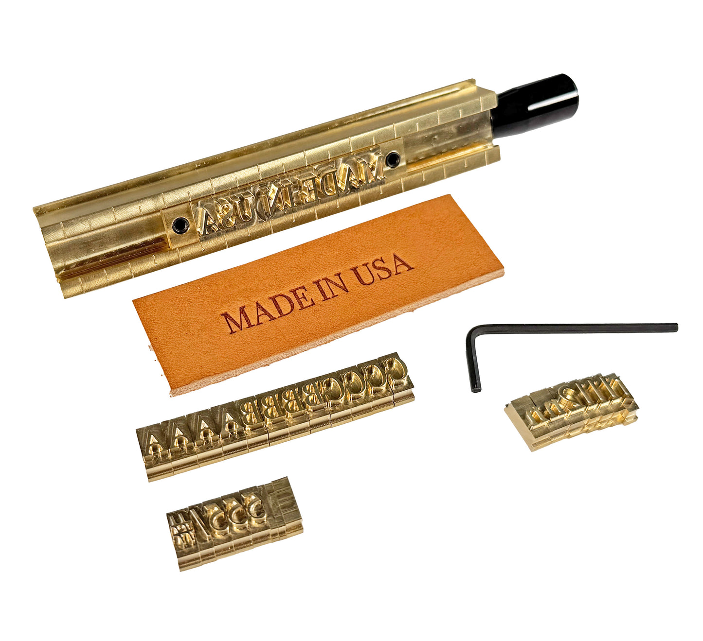 Brass Stamping Letter Set for Hot Stamping Machines, 266 Pieces, Times New Roman Font, 6mm, Includes Alphabet, Numbers and Symbols
