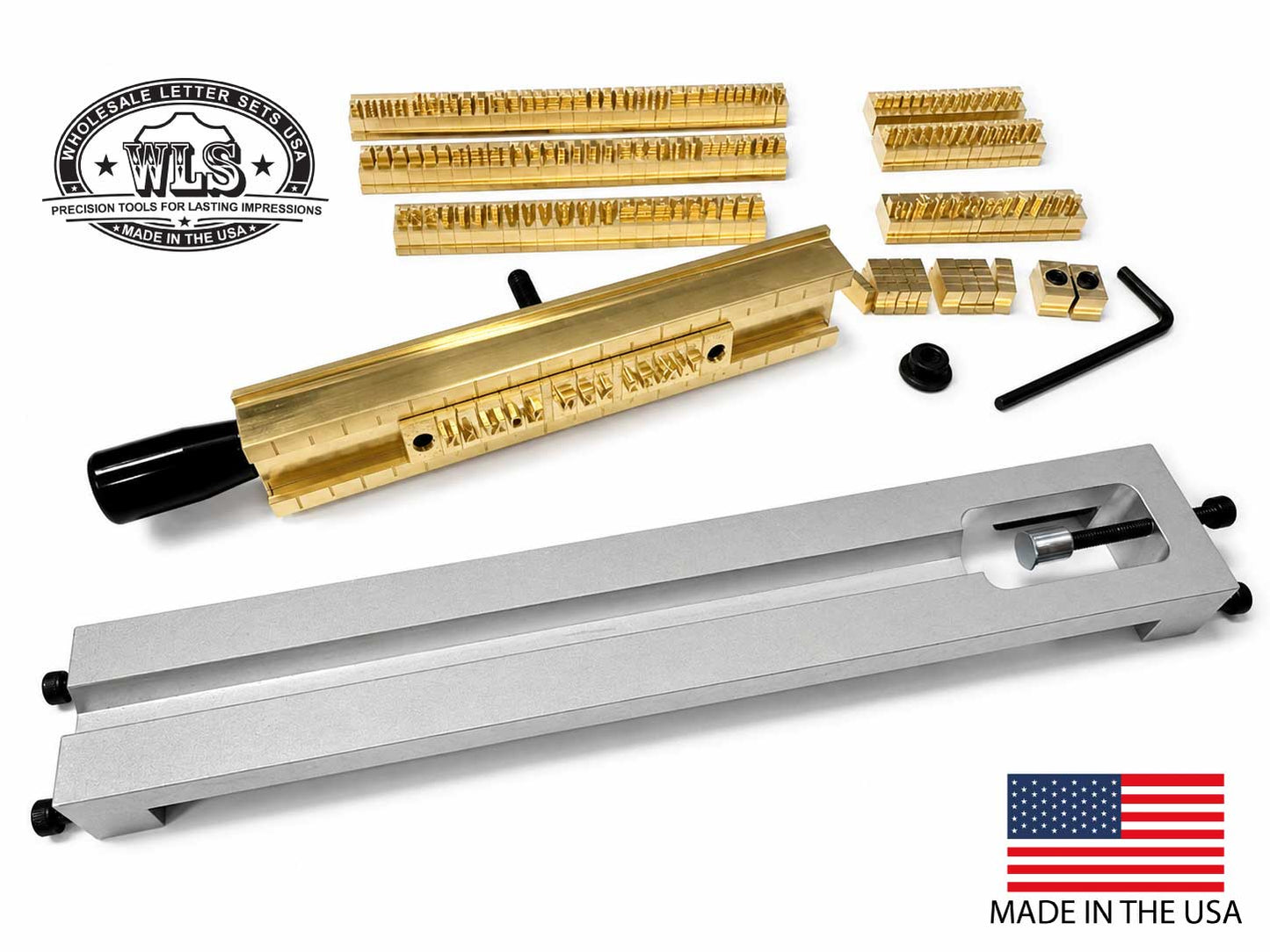 130- Piece 3mm Brass Pencil Stamping Letter Set- Times New Roman Alphabet, Number & Symbols- Brass Type for Custom Wooden Pencil Marking